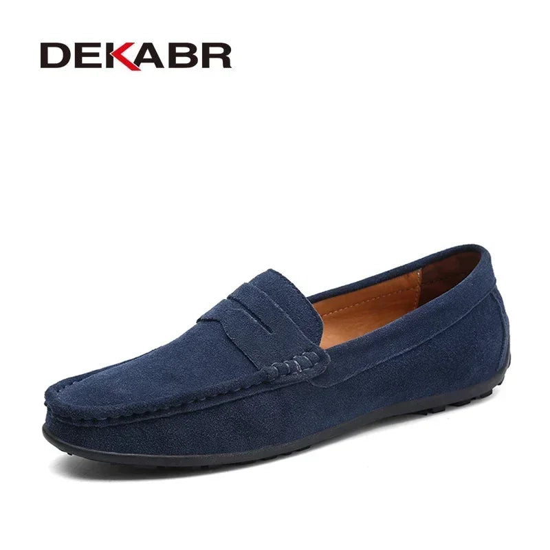 DEKABR Brand Spring Summer Hot Sell Moccasins Men Loafers High Quality Genuine Leather Shoes Men Flats Lightweight Driving Shoes - Collection 1