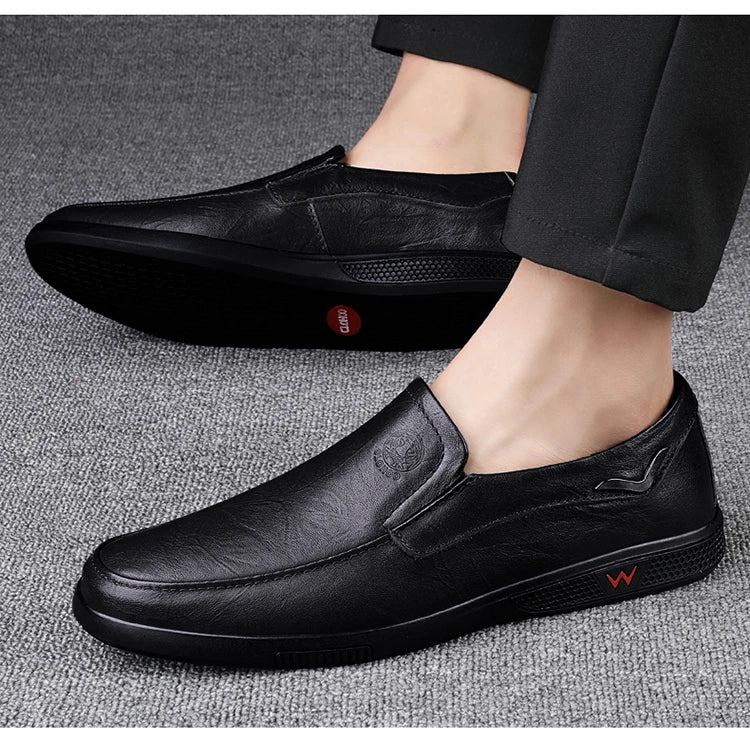 CLOHOO brand special edition two layer cowhide rubber sole handmade shoes business casual leather shoes men