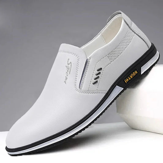 High-Quality Brand Leather Shoes for Men: Designer Loafers and Moccasins, Perfect for Driving and Formal Wear - Available in 4 Colors