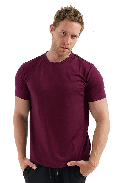 Men's Merino Wool Soft Wicking Breathable Anti-Odor No-itch T Shirt (USA Size) - Collection 2 (14 Colors)