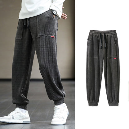 Men's Corduroy Baggy Joggers Fashion Streetwear Loose Casual Sweatpants (8 Colors)