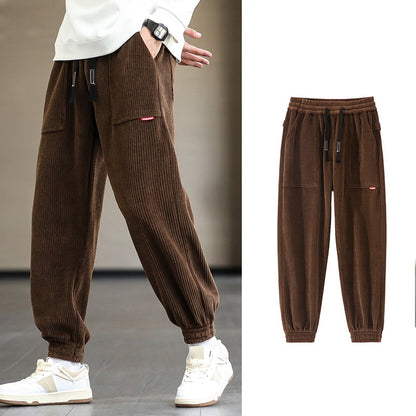 Men's Corduroy Baggy Joggers Fashion Streetwear Loose Casual Sweatpants (8 Colors)