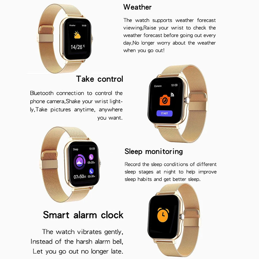 Smart Watch, Wireless Call/Dial, Multiple APP Reminders, Suitable for Men and Women, Sports Watch, Compatible with IPhone/Andrio