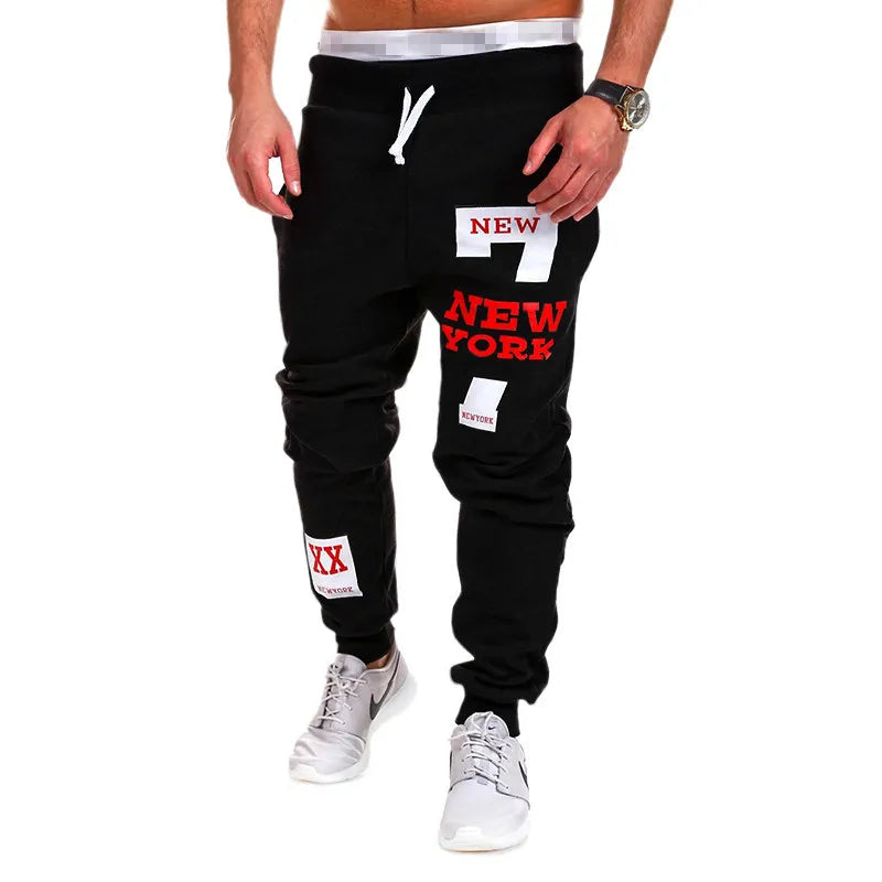 Men's Jogger Sweatpants: Elastic Waist with Letter Graphic Prints, Casual Hip Hop Style for Daily Wear, Sports, and Outdoor Activities - Gray, Blue, Black - 10 Colors