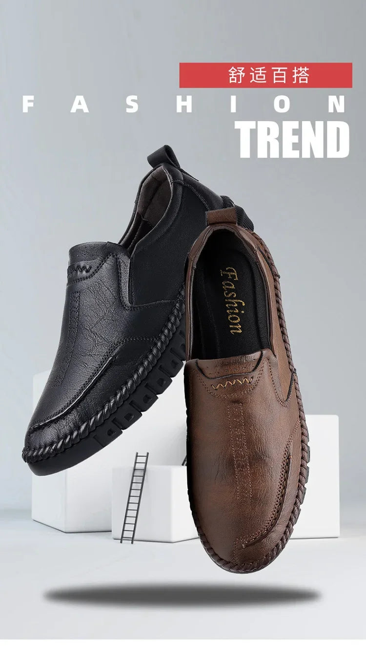 2024 Business Leather Shoes Moccasin Shoes Breathable Men's Casual Loafers Comfortable Shoes for Men Summer Men's Sneakers