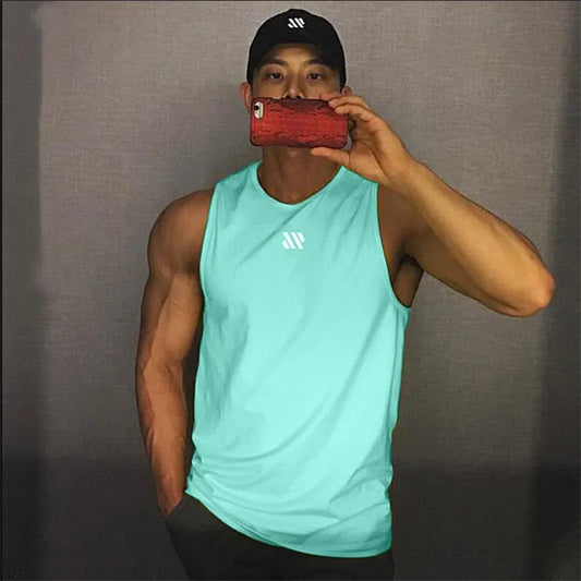 Men's Gym Tank Top: Fitness Sleeveless Shirt with Breathable Mesh - Sports Vest Undershirt for Gyms and Running, Available in 12 Colors