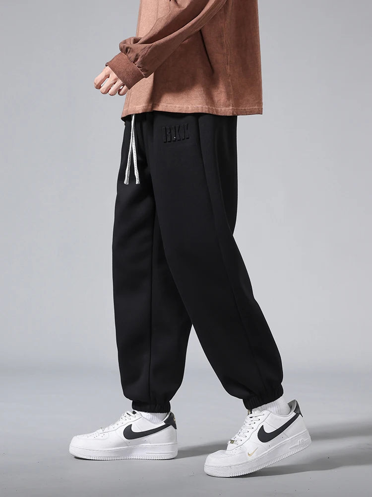 Men's Jogger Cotton Sweatpants: Big Size 8XL 7XL 6XL, Sports Baggy Pants with String Banding, Hip Hop Loose Harem Trousers - 4 Colors