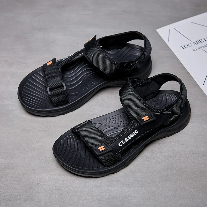 Outdoor Wadable Sandals Man Arch Support Yoga Mat Insole Gladiator Open Toe Summer Beach Slippers Antiskid Durable Flat Men Shoe