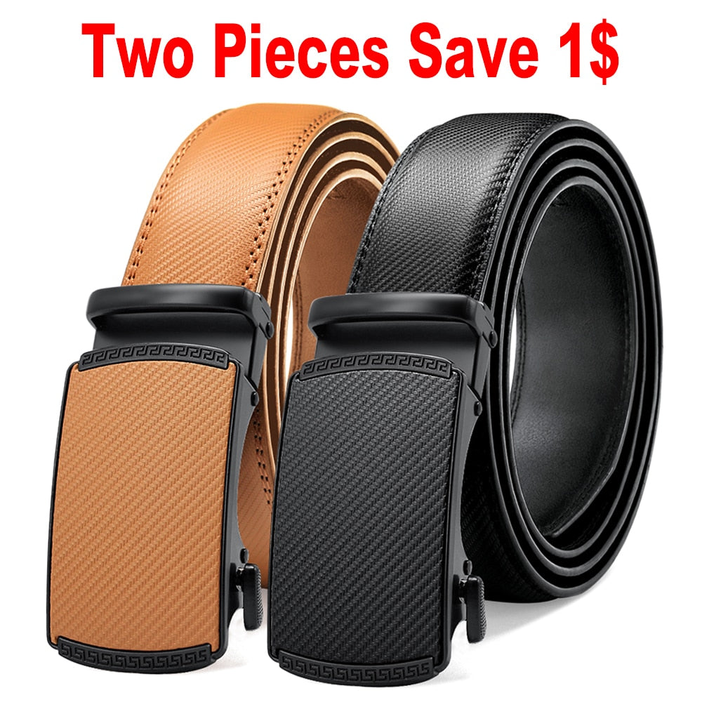 Mens Automatic Genuine Leather Leisure Fashion Ratchet Belt.- Collection 2 (10 Styles)