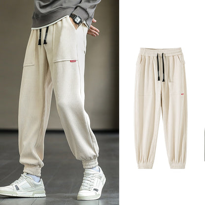 Men's Corduroy Baggy Joggers Fashion Streetwear Loose Casual Sweatpants (8 Colors)