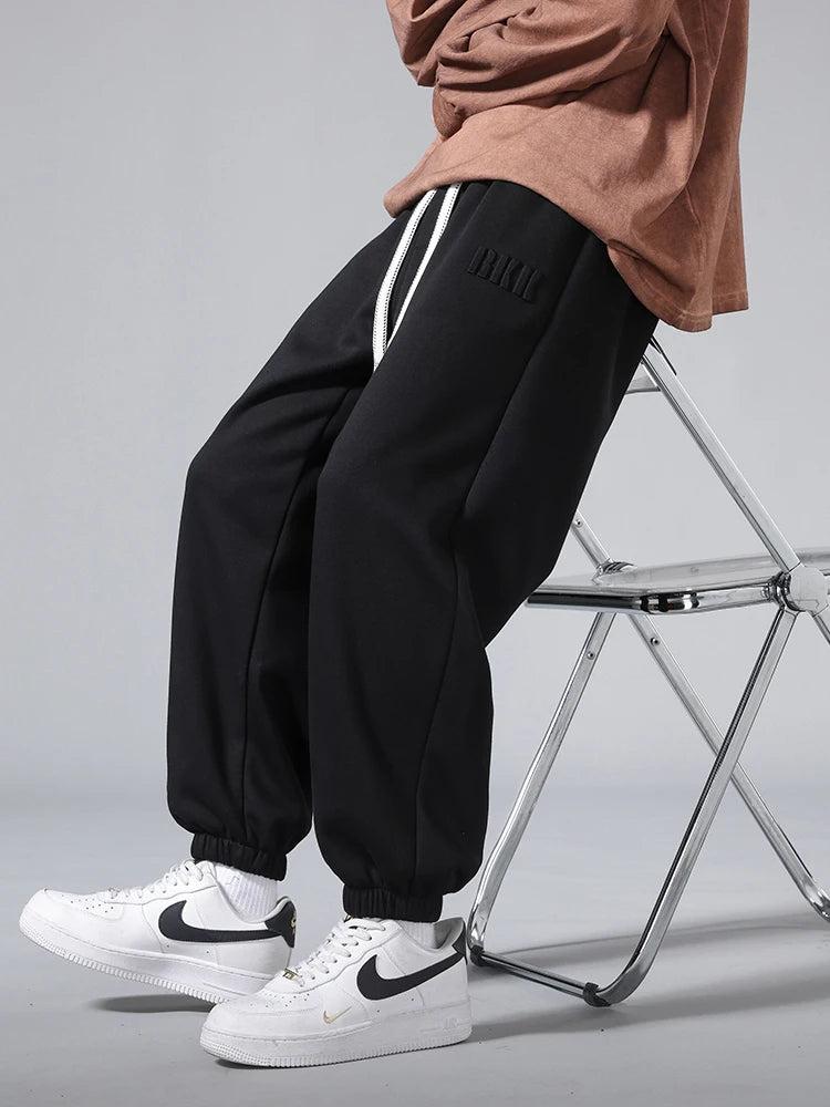 Men's Jogger Cotton Sweatpants: Big Size 8XL 7XL 6XL, Sports Baggy Pants with String Banding, Hip Hop Loose Harem Trousers - 4 Colors