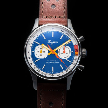 Sugess 1963 Pilot Watch Mens Chronograph Mechanical Wristwatches Original ST1901 Swanneck Movement Sapphire Crystal Racing 2022