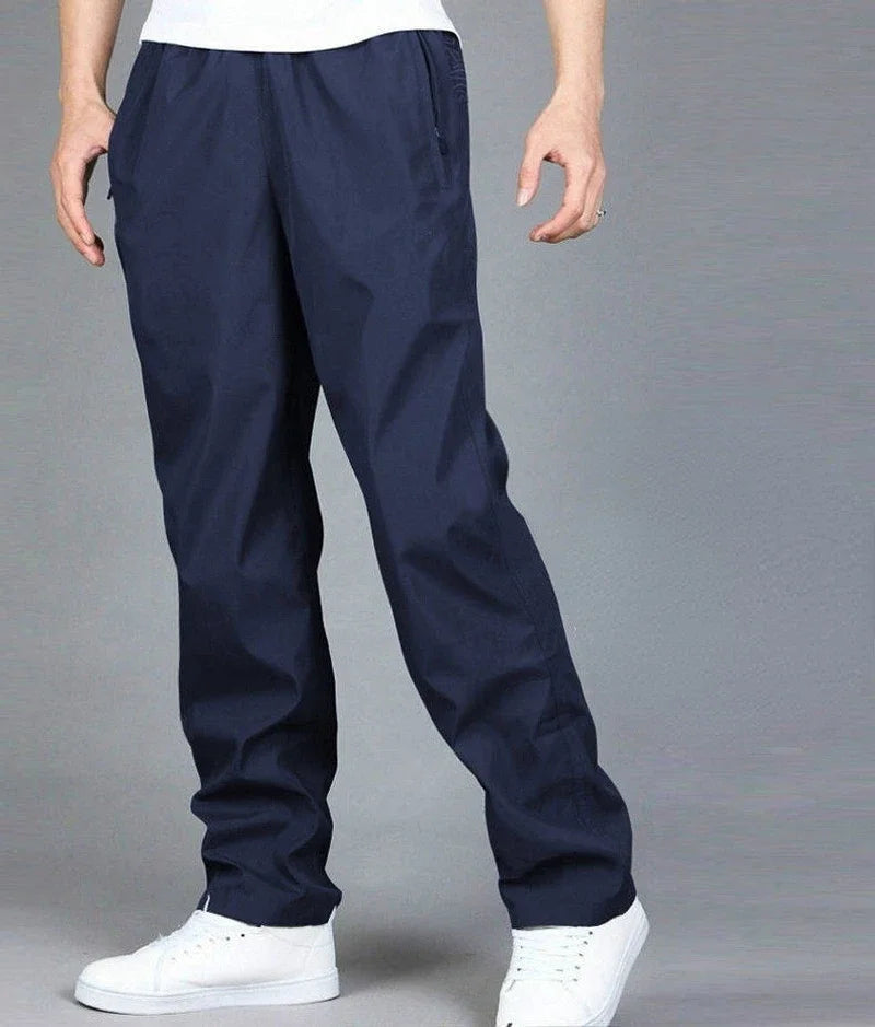 Men's Quick-Dry Breathable Sweatpants: Spring Sports Trousers with Elastic Waist, Straight Wide Joggers, and Running Tracksuit Style - 7 Colors