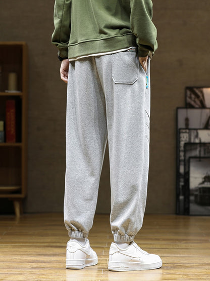 Men's Joggers Ankle-Length Baggy Casual Cotton Sweatpants (2 Colors)