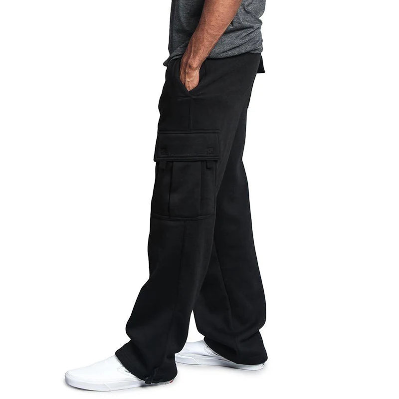 Men's Sweatpants: Straight Fit Joggers, Loose Oversized Drawstring, Multi-pocket Sports Pants - 4 Colors