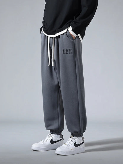 Men's Jogger Cotton Sweatpants: Big Size 8XL 7XL 6XL, Sports Baggy Pants with String Banding, Hip Hop Loose Harem Trousers - 4 Colors