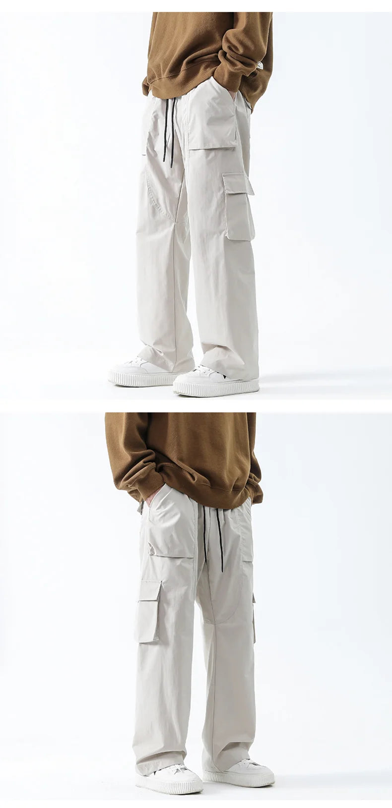 Streetwear Hip Hop Joggers Cargo Pants for Men & Women: Multi-Pocket Elastic Waist Harem Trousers, Casual Sweatpants - 3 Colors