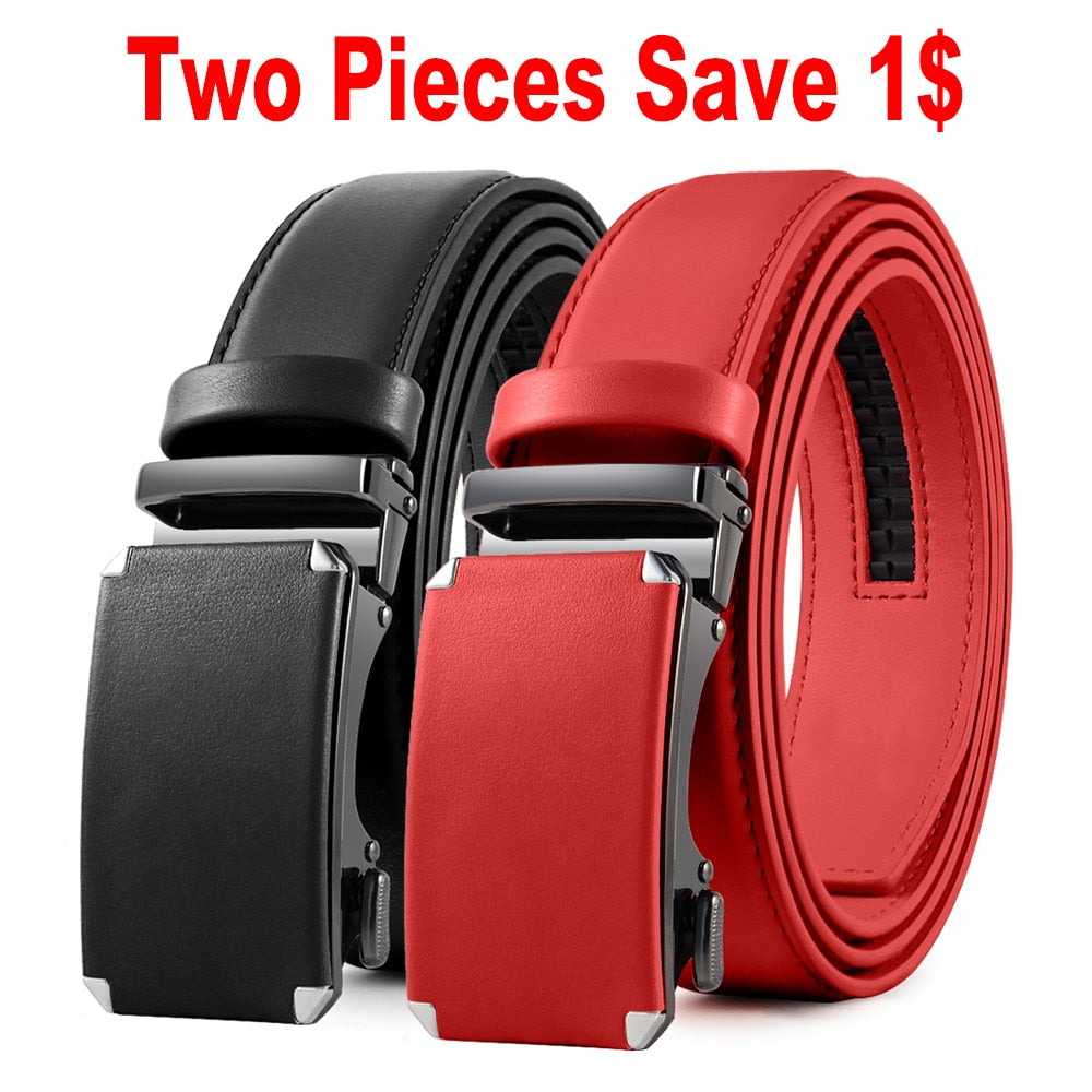 Mens Automatic Genuine Leather Leisure Fashion Ratchet Belt - Collection 1 (20 Styles)