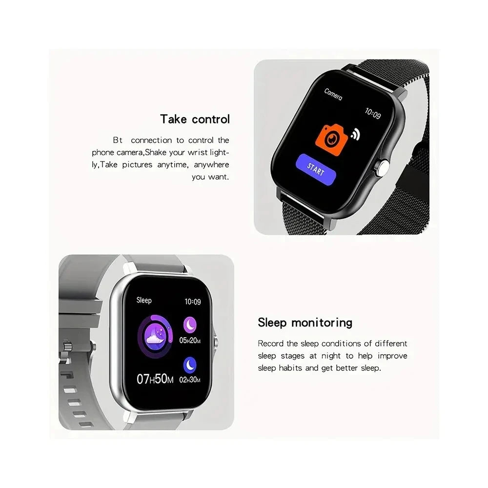 2024 Smart Watch Android Phone 1.44'' Inch Color Screen Bluetooth Call Blood Oxygen/Pressure Monitoring Smart Watch Women Men