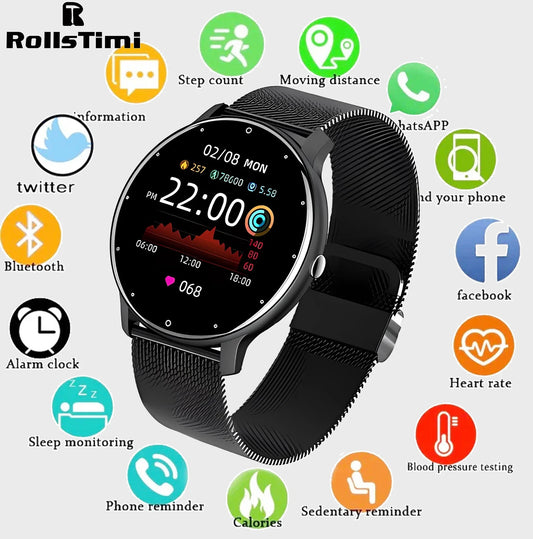 New Smart Watch for Men: Bluetooth Call, 24H Heart Rate Monitor, Sports Fitness, IP67 Waterproof for Android & iOS