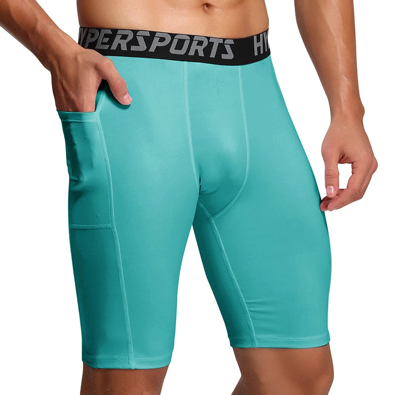 Men's Quick Dry Running Shorts: Compression Tights for Gym Fitness - Available in 6 Colors