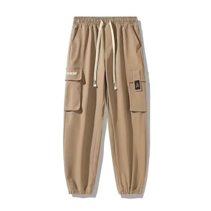 Men's Cargo Pants: Casual Hip Hop, Multiple Pockets, Streetwear Ribbons, Techwear Sweatpants - Collection 2 (15 Colors)