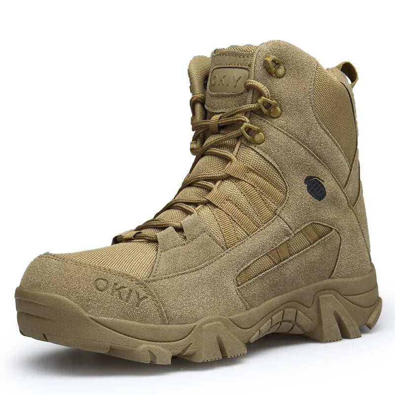 Men's Tactical Boots: Army Military Desert Waterproof Work Safety Shoes - Climbing Hiking Ankle Outdoor Boots for Men, Available in 2 Colors