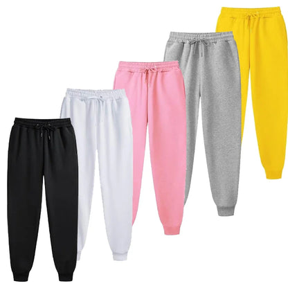 Men's Casual Fleece Sweatpants: Unisex Loose Fit Sports Pants for Autumn Winter Jogging - 11 Colors