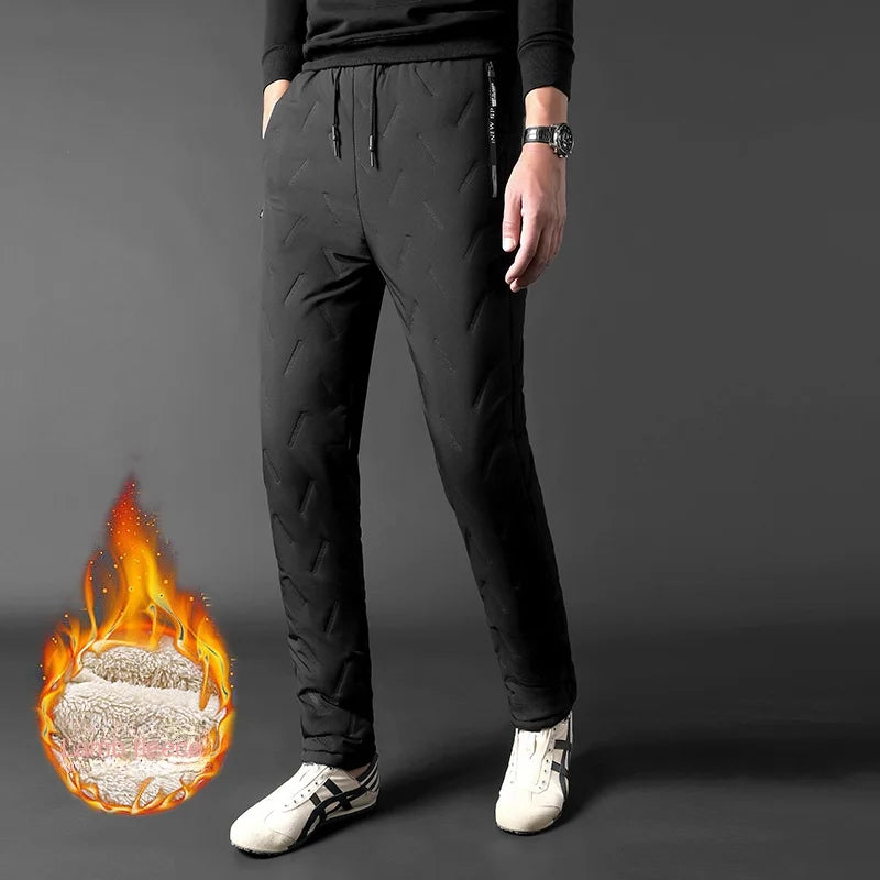 Winter Sweatwear Men: Plush Thick Fleece Sweatpants, Lambswool Thermal Windproof Casual Pants - 5 Colors