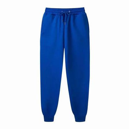 Men's Casual Fleece Sweatpants: Unisex Loose Fit Sports Pants for Autumn Winter Jogging - 11 Colors