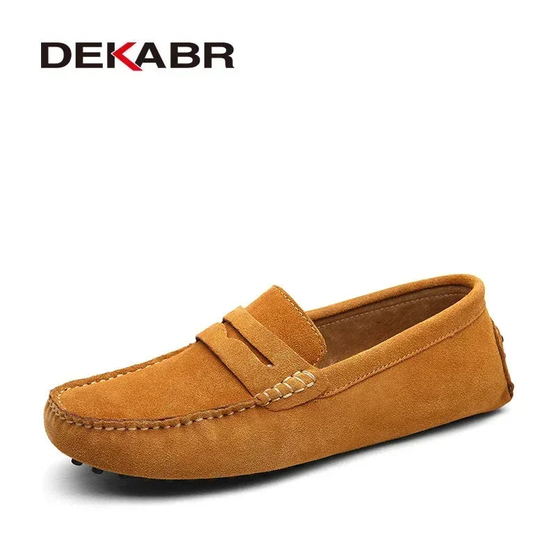 DEKABR Brand Spring Summer Hot Sell Moccasins Men Loafers High Quality Genuine Leather Shoes Men Flats Lightweight Driving Shoes - Collection 1