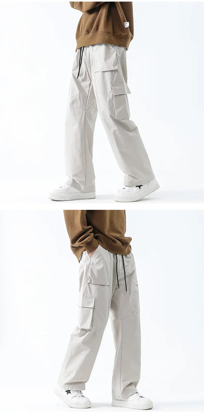 Streetwear Hip Hop Joggers Cargo Pants for Men & Women: Multi-Pocket Elastic Waist Harem Trousers, Casual Sweatpants - 3 Colors