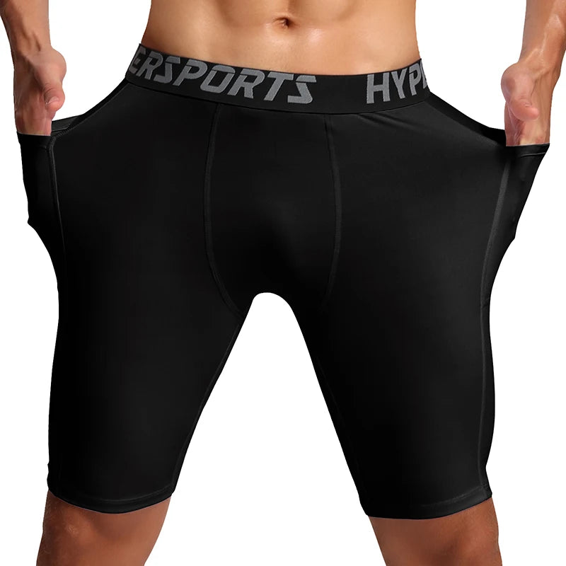 Men's Quick Dry Running Shorts: Compression Tights for Gym Fitness - Available in 6 Colors