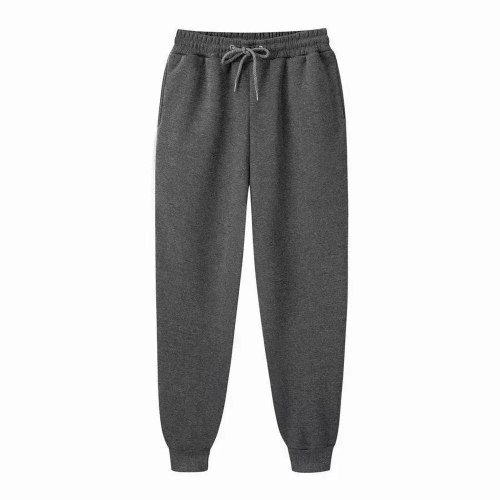 Men's Casual Fleece Sweatpants: Unisex Loose Fit Sports Pants for Autumn Winter Jogging - 11 Colors