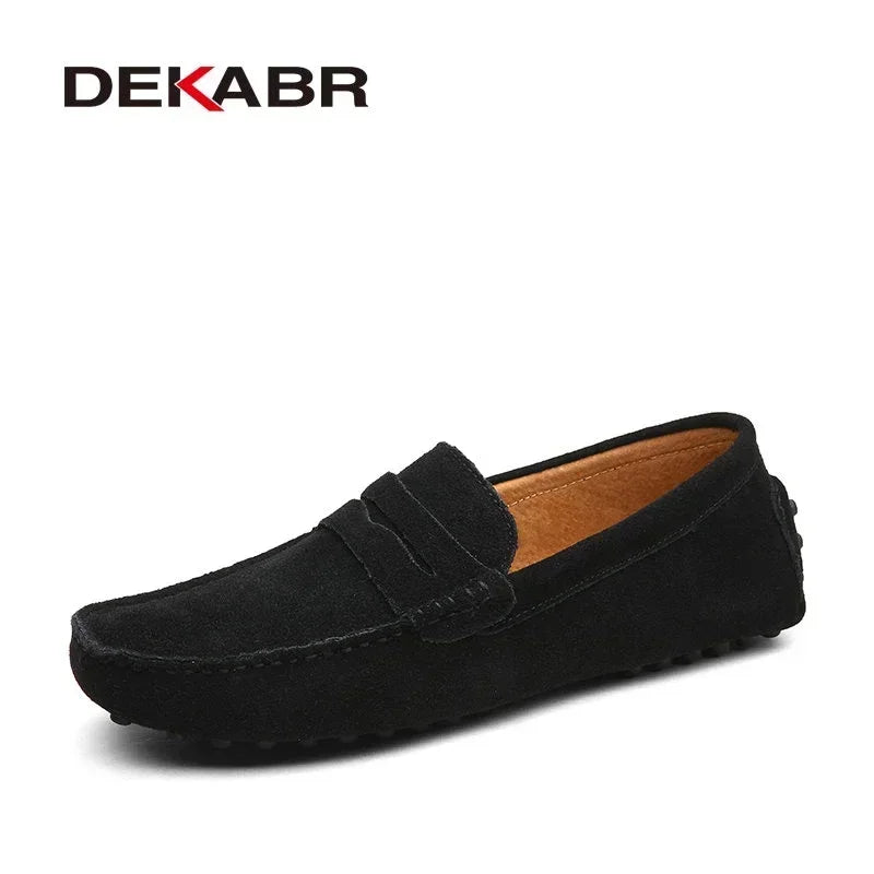 DEKABR Brand Spring Summer Hot Sell Moccasins Men Loafers High Quality Genuine Leather Shoes Men Flats Lightweight Driving Shoes - Collection 1