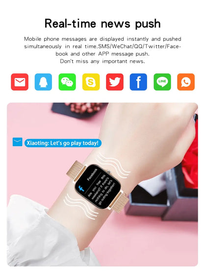 2024 Smart Watch Android Phone 1.44'' Inch Color Screen Bluetooth Call Blood Oxygen/Pressure Monitoring Smart Watch Women Men