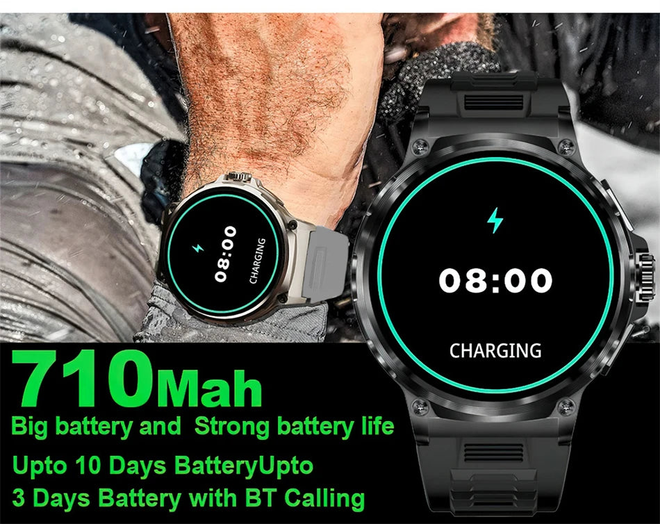 For Huawei Xiaomi GPS Track Smart Watch Men 1.85-Inch HD AMOLED Screen 710 Mah Battery Sport Bluetooth Call Smartwatch New