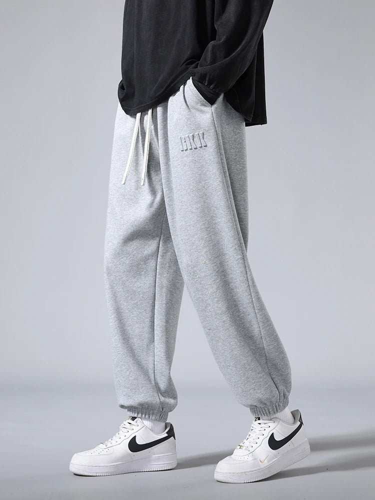 Men's Jogger Cotton Sweatpants: Big Size 8XL 7XL 6XL, Sports Baggy Pants with String Banding, Hip Hop Loose Harem Trousers - 4 Colors