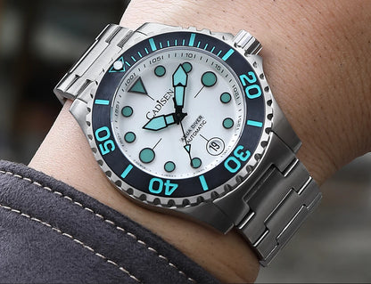 CADISEN AQUA DIVER 2024 New Brand Luxury Men Watches Automatic Watch Japan NH35A 100M Waterproof Luminous Mechanical Wristwatch