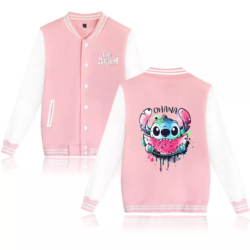 Unisex Lilo Stitch Hip Hop Harajuku Baseball Streetwear Loose College Jacket - Collection 1 (9 Options)