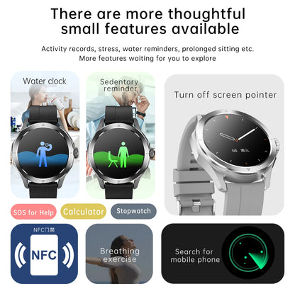 For Xiaomi S4 Ultra Outdoor Sports Smart Watch Men AMOLED Screen NFC GPS Compass Heart rate Waterproof Bluetooth Call SmartWatch