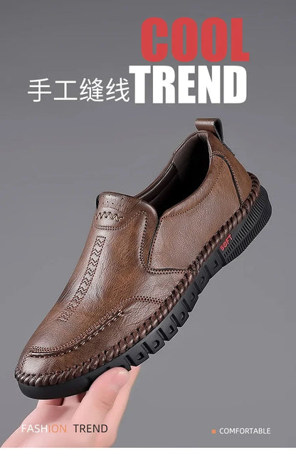 2024 Business Leather Shoes Moccasin Shoes Breathable Men's Casual Loafers Comfortable Shoes for Men Summer Men's Sneakers