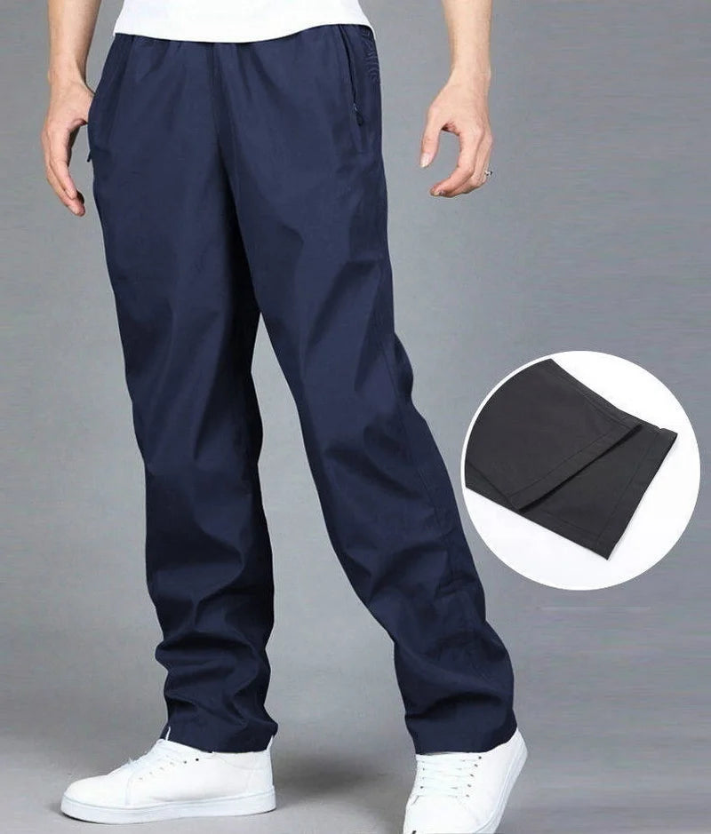 Men's Quick-Dry Breathable Sweatpants: Spring Sports Trousers with Elastic Waist, Straight Wide Joggers, and Running Tracksuit Style - 7 Colors