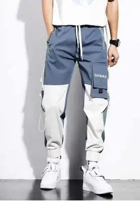 Men's Cargo Pants: Casual Hip Hop, Multiple Pockets, Streetwear Ribbons, Techwear Sweatpants - Collection 2 (15 Colors)