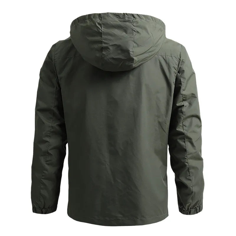 Men's Windbreaker Tactical Waterproof Hunting Pilot Hooded Coat (6 Colors)