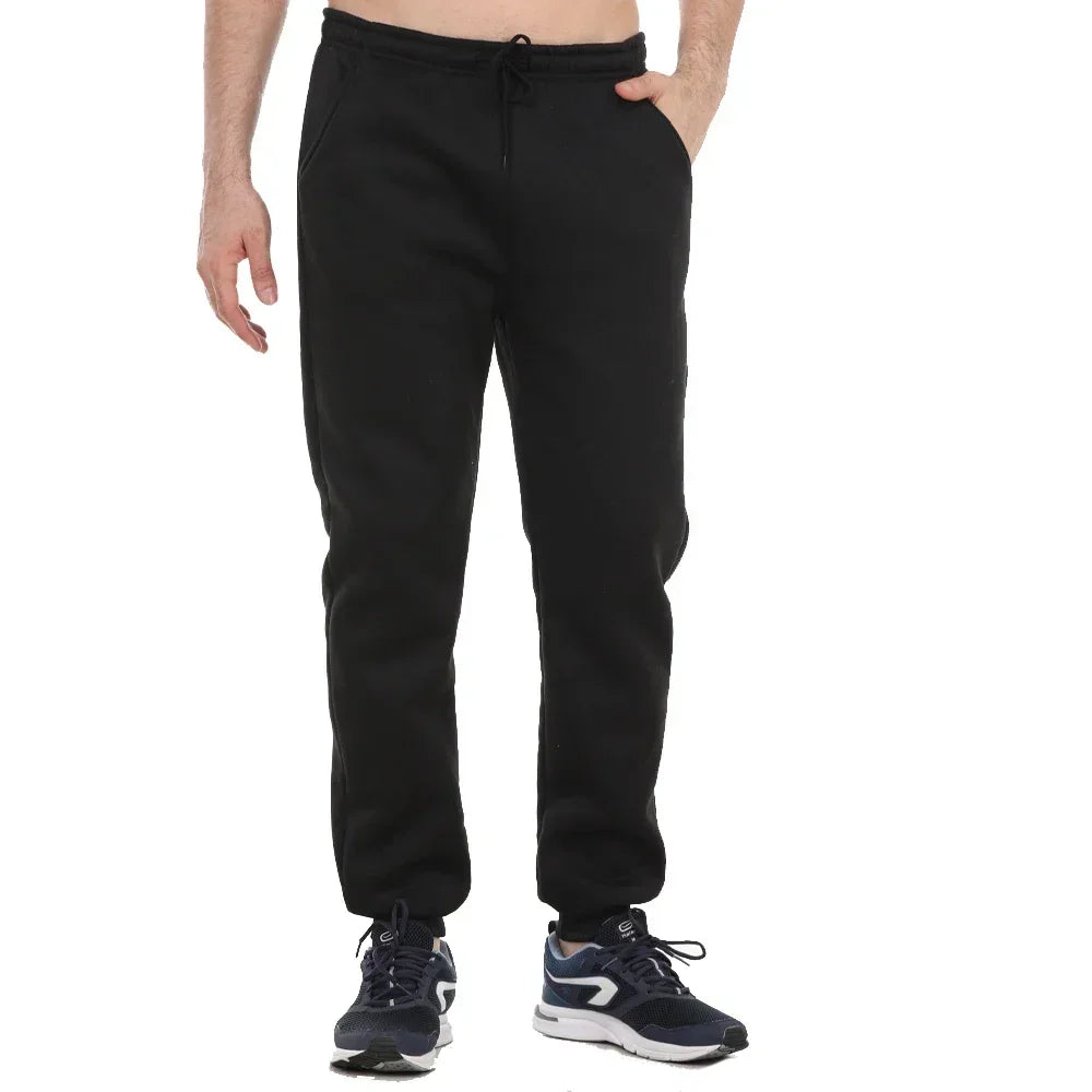 Men's Casual Fleece Sweatpants: Unisex Loose Fit Sports Pants for Autumn Winter Jogging - 11 Colors