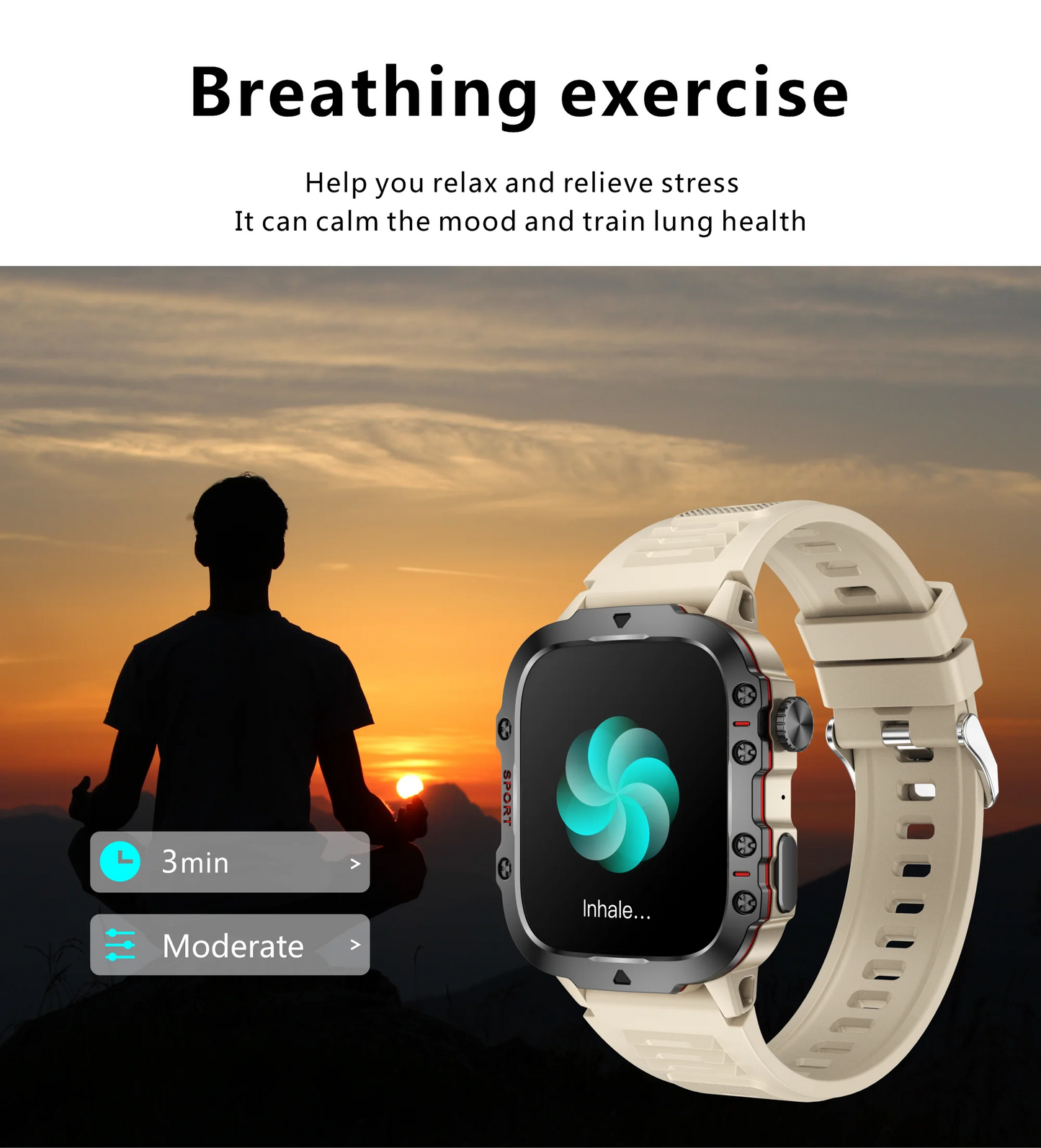 Military Smart Watch for Men: IP68 5ATM Waterproof, Outdoor Sports Fitness Tracker, 1.96" Screen, Bluetooth Call, Health Monitor