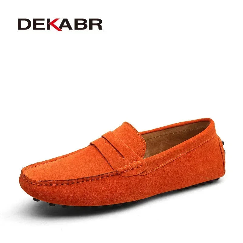 DEKABR Brand Spring Summer Hot Sell Moccasins Men Loafers High Quality Genuine Leather Shoes Men Flats Lightweight Driving Shoes - Collection 1