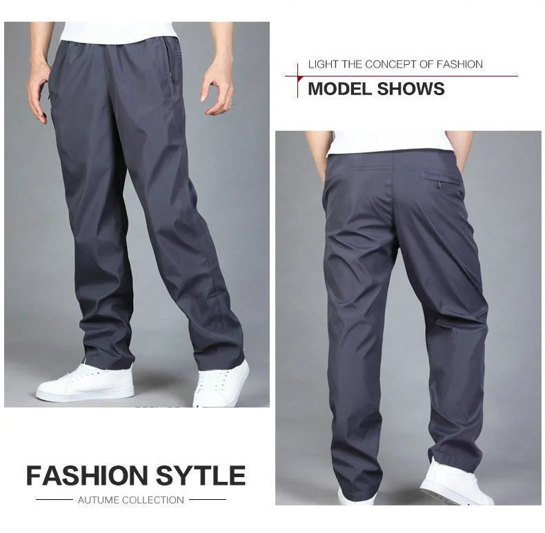 Men's Quick-Dry Breathable Sweatpants: Spring Sports Trousers with Elastic Waist, Straight Wide Joggers, and Running Tracksuit Style - 7 Colors