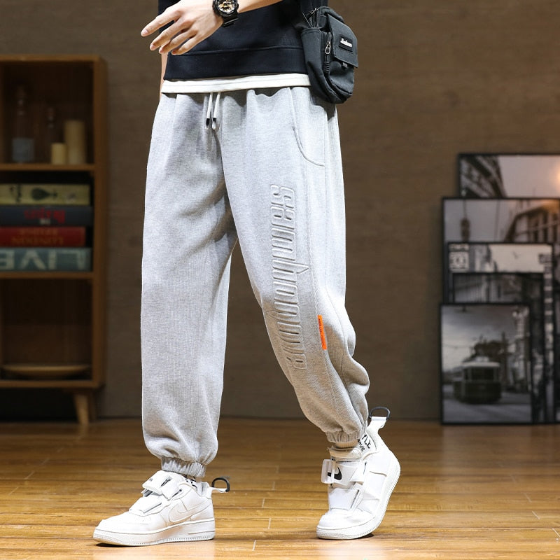 Men's Baggy Joggers Fashion Letter Hip Hop Streetwear Cotton Loose Sweatpants (4 Colors)